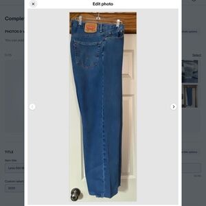 Levis 550 Mens Denim Jeans Sz 36 Straight Leg Flaw
